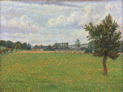 La pradera de Tierceville de Lucien Pissarro